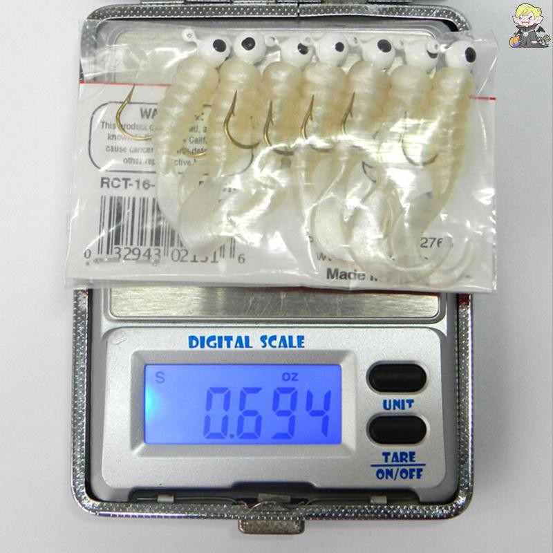 [CL] จิ๊กตกปลา Lure Sea Bass เหยื่ออ่อนหัวจิ๊ก Twirl Tails เหยื่อหนอน 7 ชิ้น/ล็อต TH
