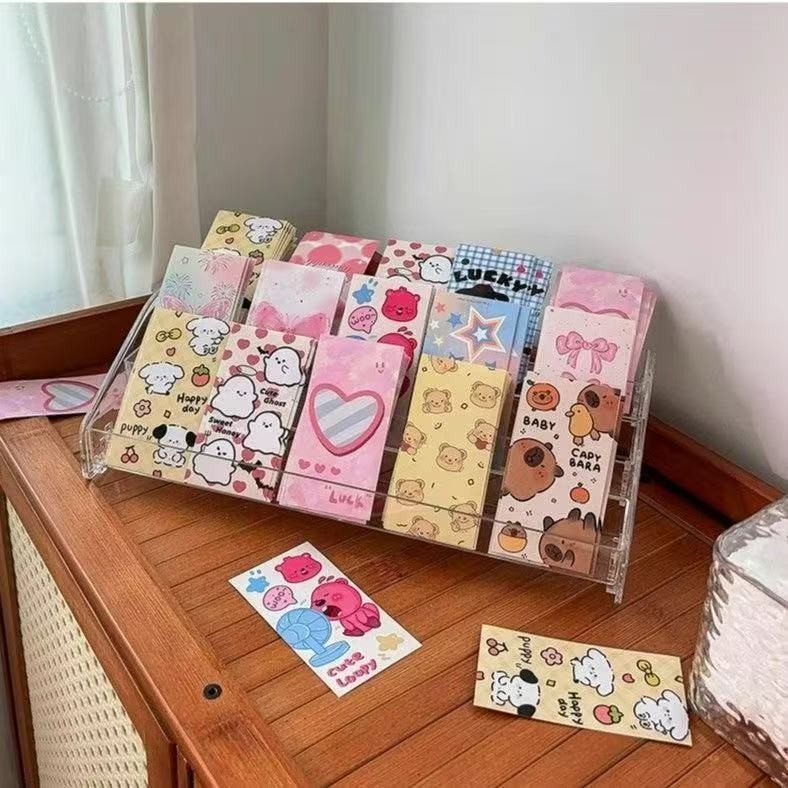 [Hot Sale]Floral Card Display Stand Storage Card Postcard Business Card Nail Art Step Rack Transparent Acrylic Desktop Stand1.8 - รูปที่ 4