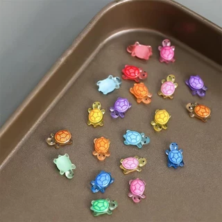 เต่าเรืองแสง 100 ชิ้น จากเรซิน สำหรับทำ DIY การ์ตูนน่ารัก เพื่อประดับโทรศัพท์และผม