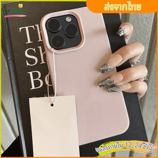 เคสไอโฟนหนัง or iPhone 13 11 เคสนิ่มสีลูกกวาด เอกลักษณ์ เรียบง่าย For iPhone 15 14 12 16 Pro max XS XR 7 Plus 8 Plus
