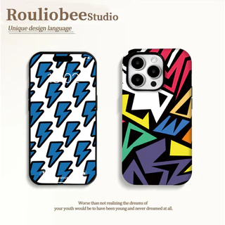 เคสโทรศัพท์สี Graffiti Flash 2-in-1 เข้ากันได้กับ iPhone 15 Pro Max, Apple 16 14 Plus 11/12/13 Pro Max, ฝาครอบป้องกันป้องกันการกระแทกใหม่
