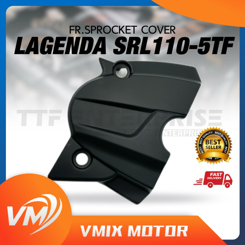 YAMAHA LAGENDA SRL110 (5TF) ฝาครอบตะแกรงหน้า LH (MATTE BLACK) SPROCKET DEPAN SRL110 5TF