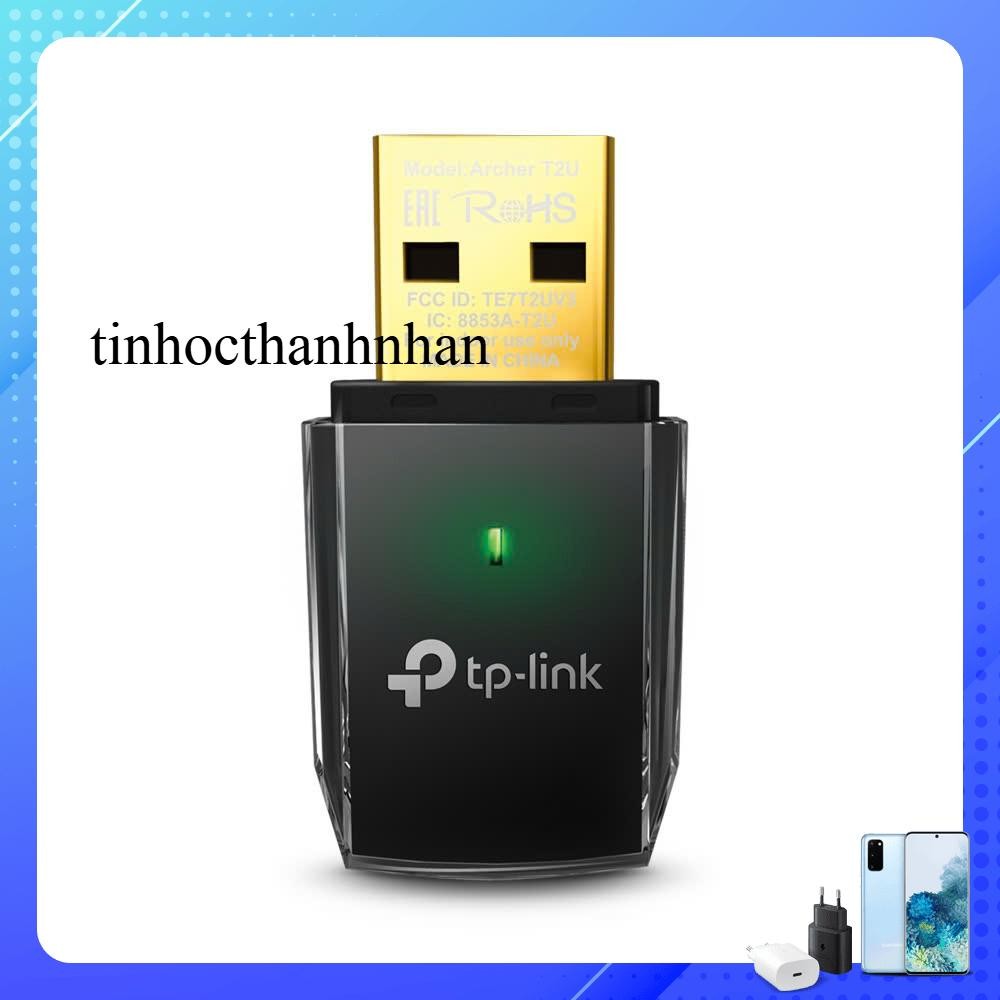 TP Link ตัวรับสัญญาณ Wifi ดูอัลแบนด์ USB Tp Link Archer T2U AC600