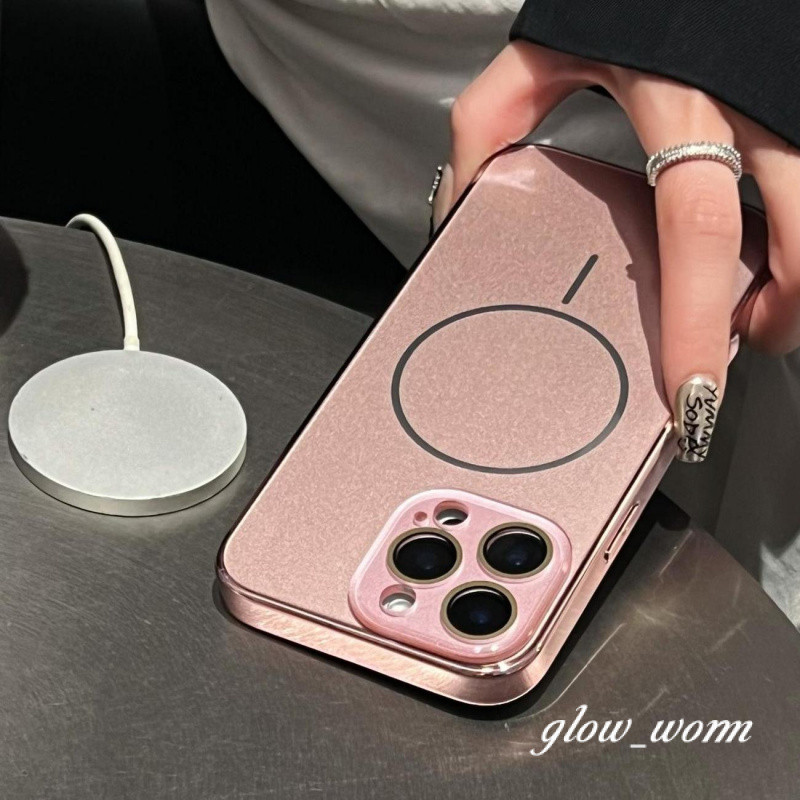 คริสตัลเลนส์กล้องglitter Blingแม่เหล็กเคสโทรศัพท์สําหรับIPhone 16 15 14 13 12 11 Pro Max Plusปลอก