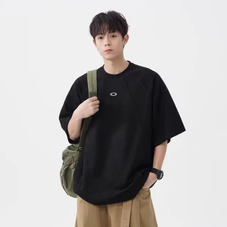 Eershenshi เทรนด์แฟชั่น American Suede เสื้อยืดแขนสั้นแฟชั่นไม่มีแบรนด์สไตล์ญี่ปุ่นเรียบง่ายใหม่