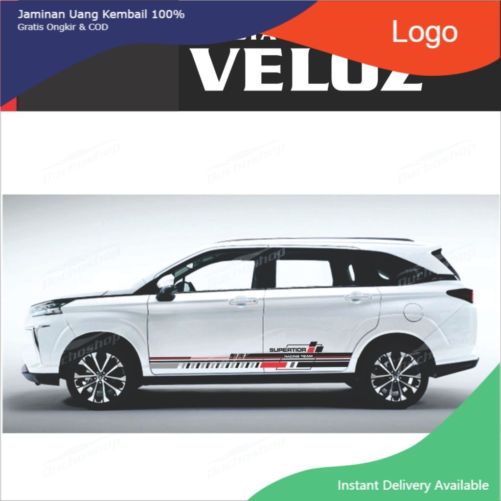 [HOT] Toyota Veloz, สติ๊กเกอร์ติดรถ Avanza, สติ๊กเกอร์ pvc กลางแจ้ง, กันน้ํา, colorfast, ครบชุดทั้งส