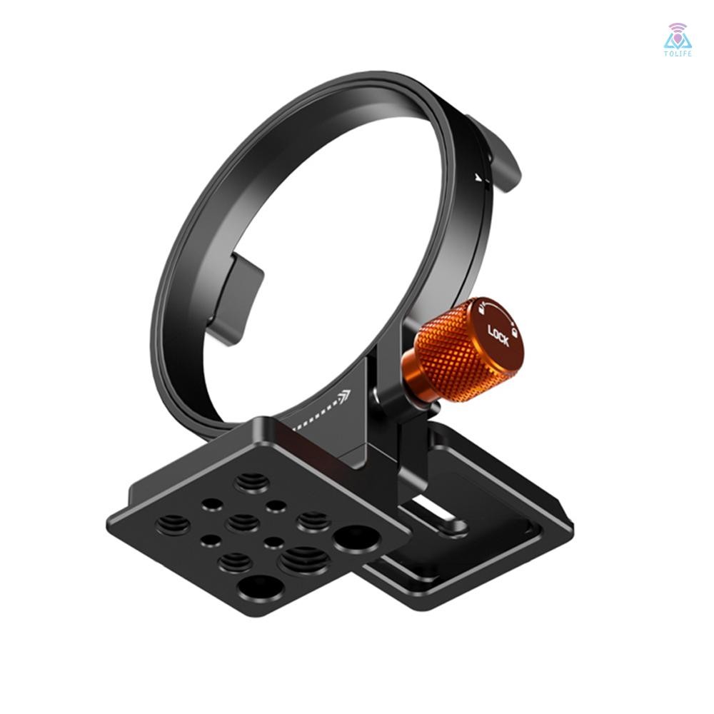 Vrig 65.6 มม.หมุนได้ขาตั้งกล้องแหวนเลนส์คอเท้าแผ่น Quick Release 1/4in & 3/8in รูเกลียวเข้ากันได้กับ