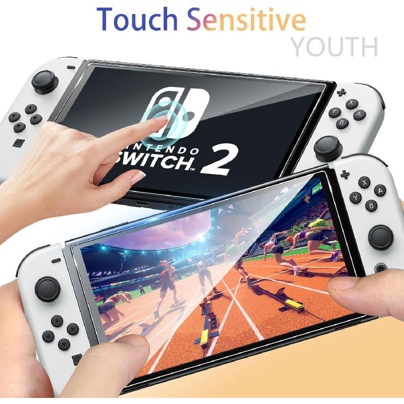 12·12Screen Protector สําหรับ 2025 Nintendo Switch 2, ฟิล์มกระจกนิรภัยหน้าจอ Anti แสงสีม่วง eye protection กระจกจริงสําหรับ NS2 อุปกรณ์เสริม - รูปที่ 5
