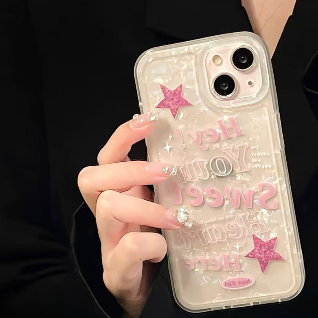 เคสไอโฟน TPU ดาว สำหรับ เคส IPhone 16 14 11 13 12 15 Pro Max 8 16 7 Plus XR XS X Max SE ลายเส้นใต้น้ำ เรียบง่าย เคส