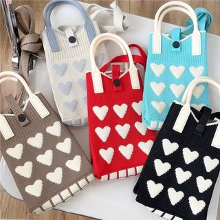 2026 New Design Knitted Mini Single Women's Shoulder Crossbody handbag cute mobile phone bag  Daily Outdoor Carry-On coin purse Stylish and reusable wallet