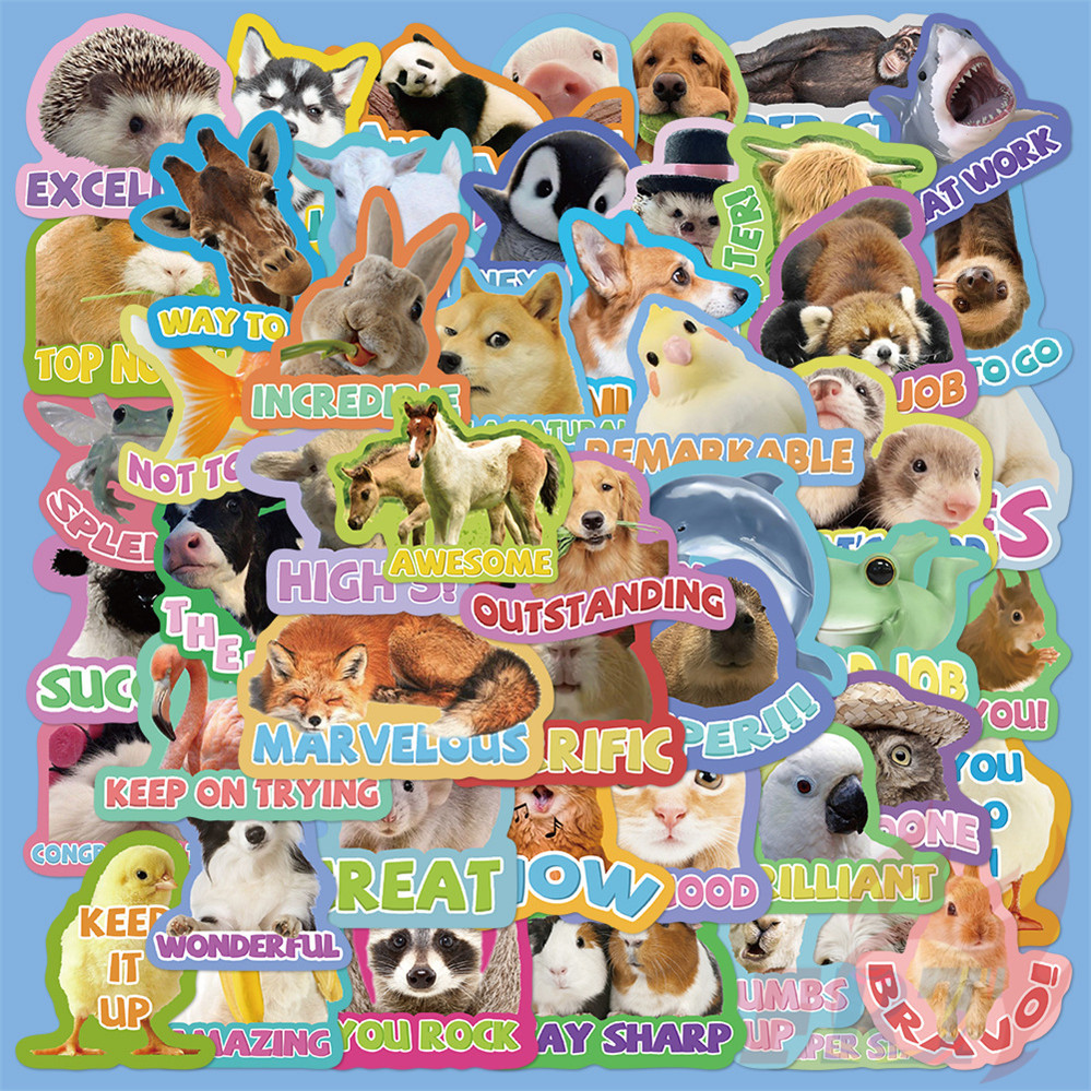 ❉ Q Baby Animals Kid Rewards Series 01 สติ๊กเกอร์ ❉ 50 ชิ้น/เซ็ต DIY แฟชั่นสติ๊กเกอร์ Doodle กันน้ํา