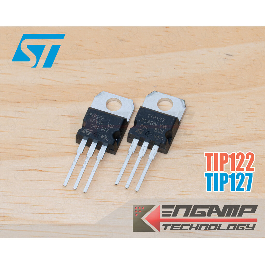 (สินค้ามีตัวเลือก) [TR] TIP122 หรือ TIP127 ยี่ห้อ ST NPN หรือ PNP Darlington TR 5A 100V