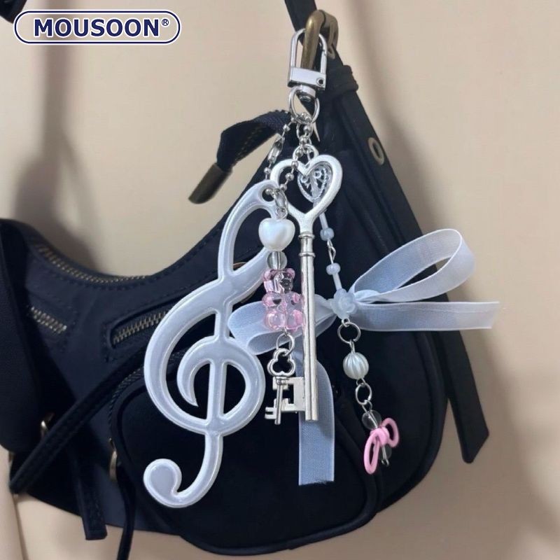 Mousoon Musical Note Bow Key Musical Note จี้ Y2g จี้ห้อยกระเป๋าสุภาพสตรี