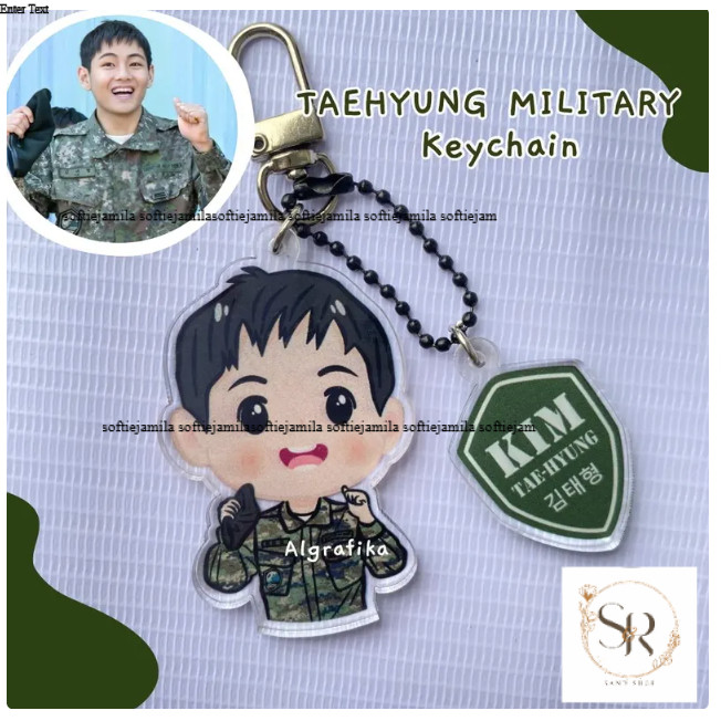 พวงกุญแจ Taehyung v bts kim taehyung ทหาร สินค้า kpop