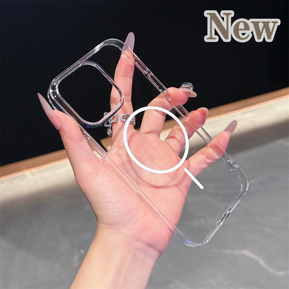 ใหม่บางเฉียบพีซีโปร่งใสแม่เหล็กที่แข็งแกร่งเคสโทรศัพท์สําหรับ ไอโฟน 11 14 มือโปร สูงสุด 16 15 12 13 มือโปร สูงสุด บวก ใสป้องกันปกหลัง – โปรปัง