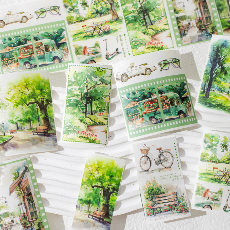 Wei 70 มม.*2 ม. 1 ม้วน [Embrace The World Series] คู่มือการสร้างภูมิทัศน์ที่สวยงามกระดาษกาว Washi เทป Washi Scrapbooking วัสดุสมุดภาพชุด