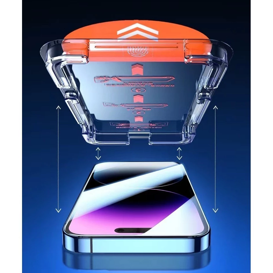 กระจกนิรภัยปกป้อง สำหรับ for iPhone 17 16 15 14 13 12 11 Pro max Xs Max 7P 8P XR ติดตั้งง่ายอุปกรณ์กำจัดฝุ่นอัตโนมัติ thumbnail 3