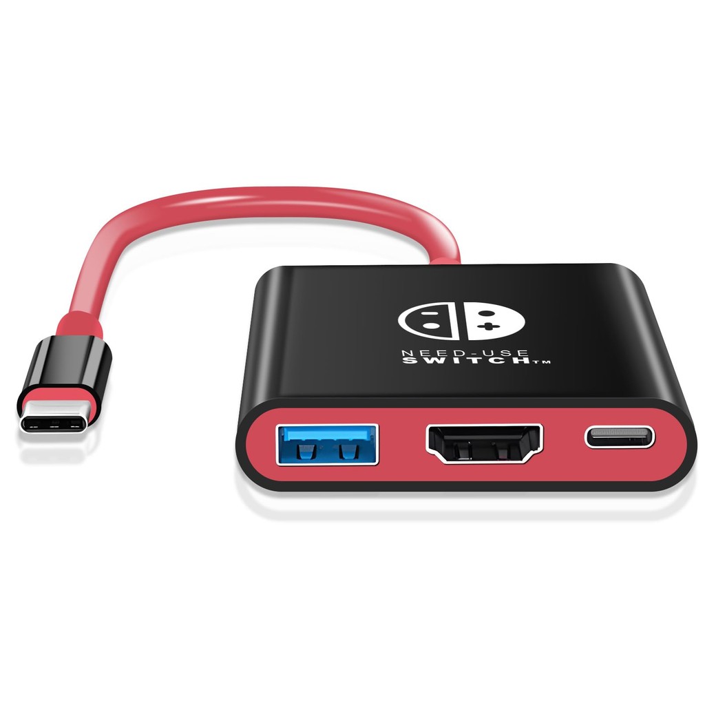 Switch Dock สําหรับ Nintendo Switch Docking Station ความละเอียด 4K แบบพกพาอะแดปเตอร์ทีวีสําหรับ Nintendo Switch NS/OLED USB C ถึง HDMI Travel Dock พร้อม USB 3.0
