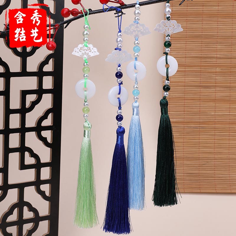 โบราณ Cheongsam พัดลมปลอดภัยหัวเข็มขัด Fringed Horse Face กระโปรง Hanfu โบราณนุ่มใหม่จีน diy รถแขวนหู - รูปที่ 2