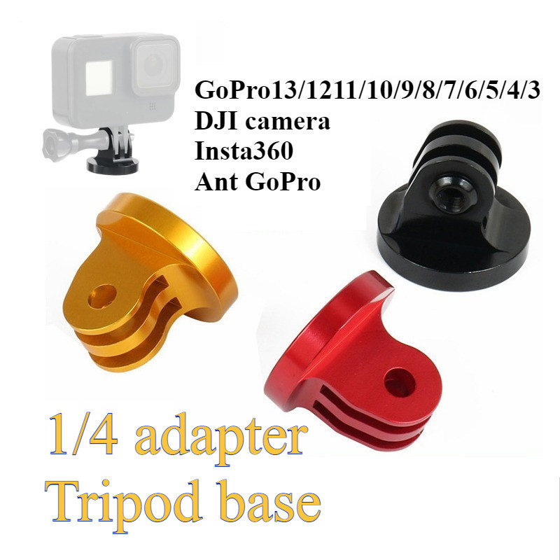อะแดปเตอร์ขาตั้งกล้อง 1/4 สำหรับ GoPro HERO 10/9/8/7/6/5 DJI Insta360 Ant GoPro