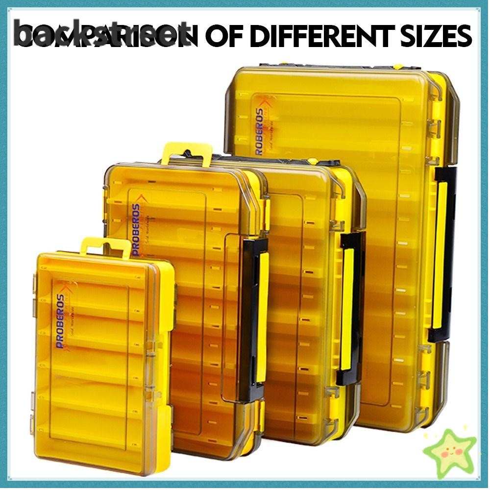 BACKSTREET Hook Bait Storage Box, Tackle Box, 2023 Multifunction Container Double Layered Fishing Lure Tackle