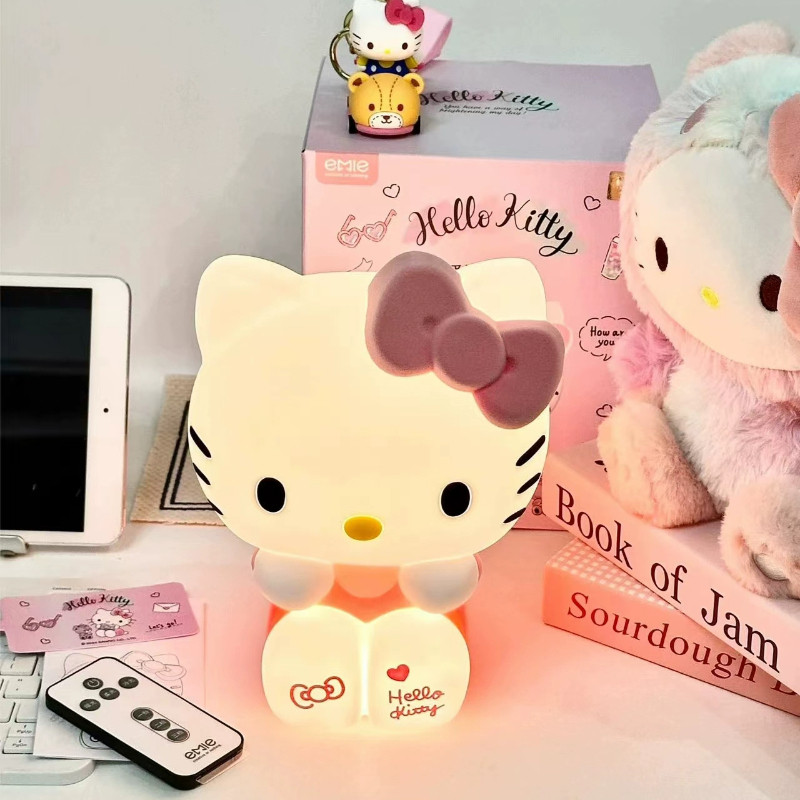 Hello Kitty Patting Night Light เหมาะสําหรับหัวเตียง/ห้องนอน Sleep Baby Sleep Aid Light