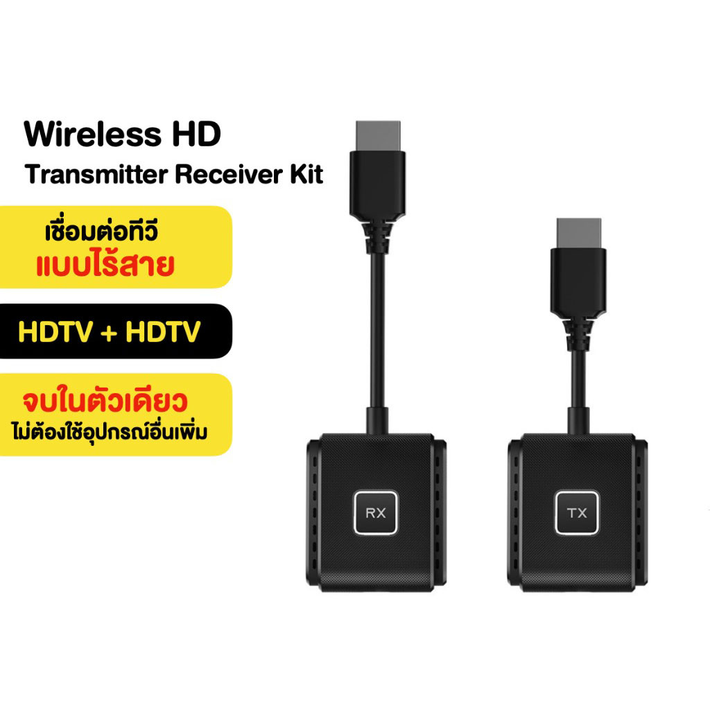 50m C-Type Wireless HDMI Video Transmitter และ Receiver Extension Display Adapter เข้ารหัสสุนัข TV Box DVD คอมพิวเตอร์แล็ปท็อปไปยังทีวีโปรเจคเตอร์
