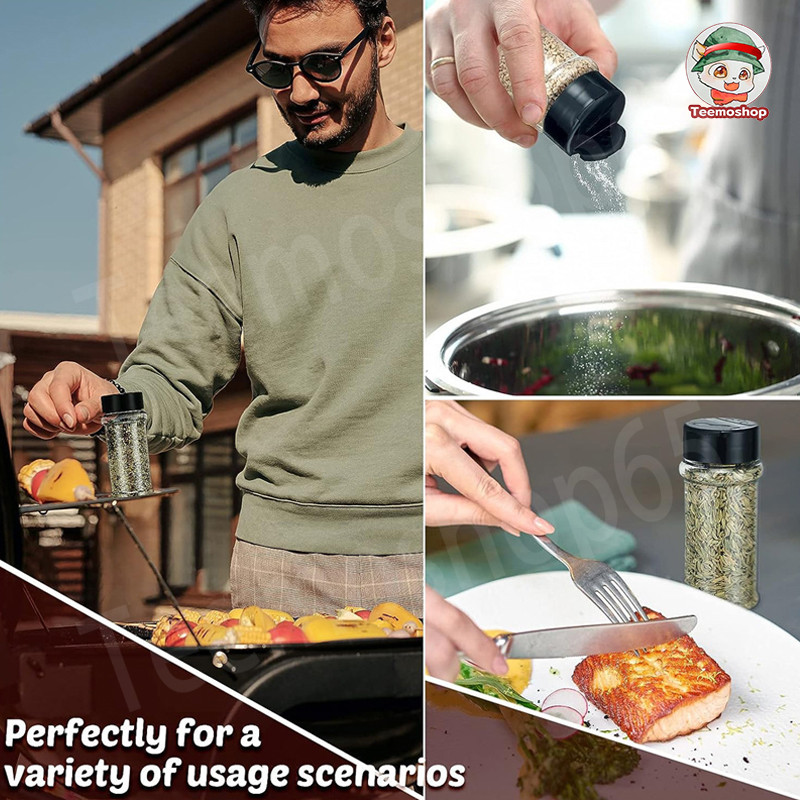 ขวดใส่เครื่องปรุง ขวดเครื่องเทศ ฝาปิดแน่นดีไซน์ผีเสื้อ กันชื้น ใช้ง่าย วัสดุใสคุณภาพสูง สำหรับบาร์บีคิว/ครัวเรือน - รูปที่ 2