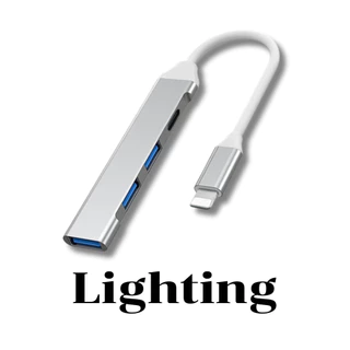 Usb hub ข้อต่อสาย type c สายไอโฟน อุปกรณ์คอมพิวเตอร์ ข้อต่อเม้าส์เล่นเกมส์ ข้อต่อแปลงเม้าส์ไอแพด