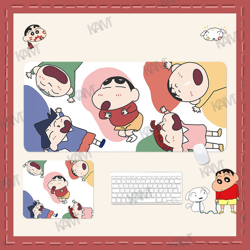 [Kam]แผ่นรองเมาส์เกมเครยอนชินจัง 800mmx300mm แผ่นรองโต๊ะแผ่นรองเมาส์ HD ขนาดใหญ่แผ่นรองคีย์บอร์ดสํานักงานตกแต่งห้อง