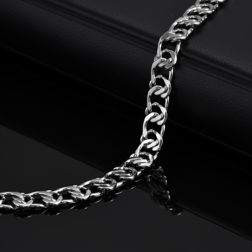 Vnox Simple Link Chain Bracelet for Men, Stainless Steel Hypoallergenic Chain Bracelet,Simple Fashion Jewelry Gift ราคา ถูกที่สุด ดีลบีเคเค แกลเลอรีภาพที่ 6
