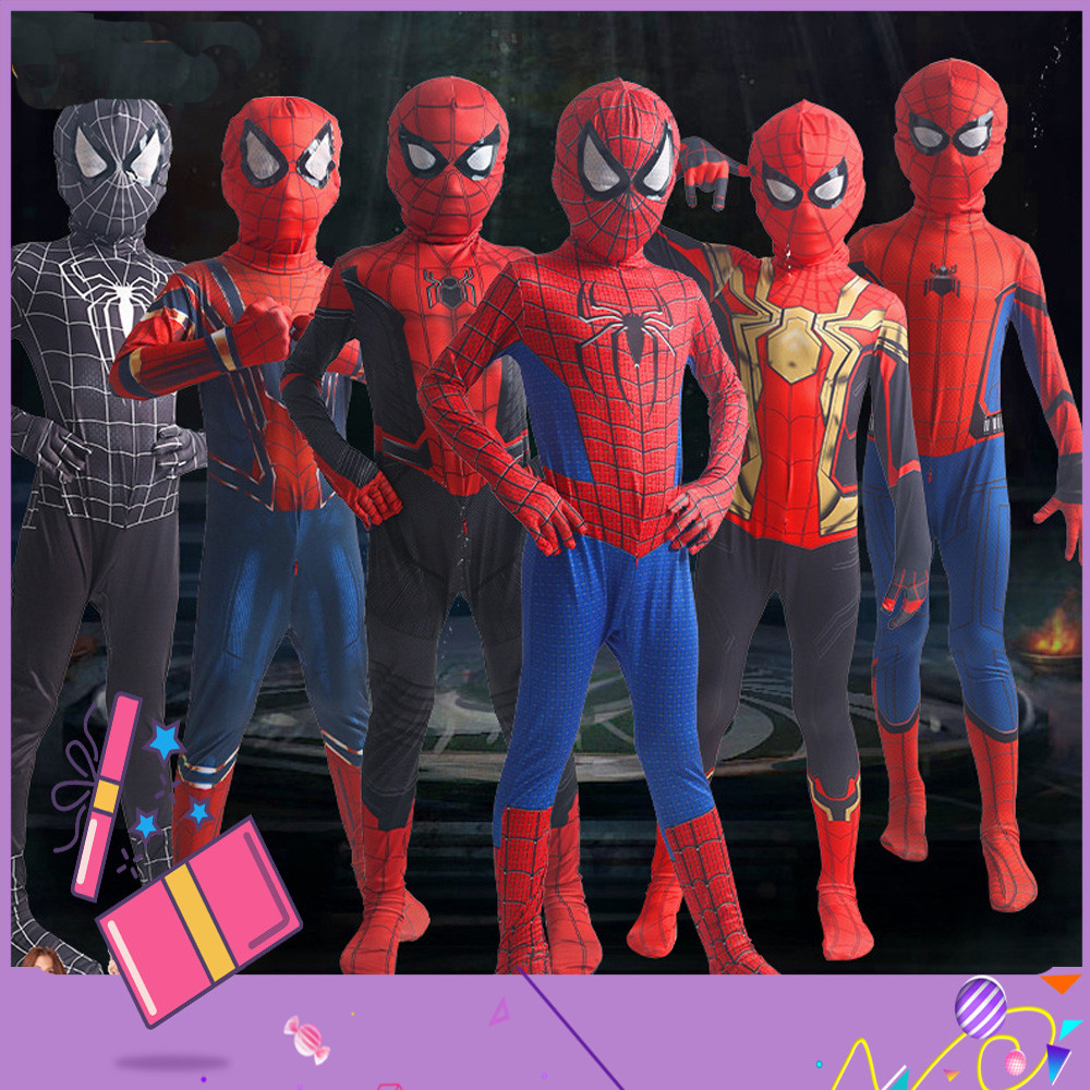 ฮาโลวีน เด็ก cosplay gift spinderman ชุดคอสเพลย์เด็กผู้ชาย คอสเพลย์ เด็กผู้ชาย ชุดคอสตูมสไปเดอร์แมนที่น่าทึ่งสำหรับเด็ก