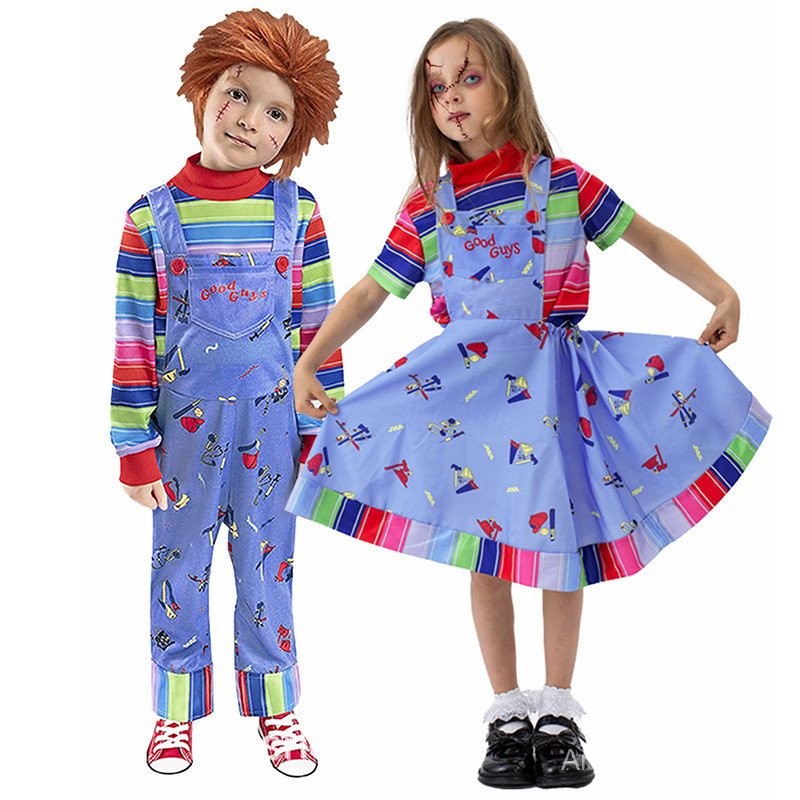 ชุดคอสเพลย์ Chucky สำหรับเด็ก ชุดการแสดงเด็ก ชุดคอสเพลย์