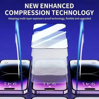 ฟิล์มกระจกนิรภัยกันเสือก For iPhone 13 11 15 16 Pro Max 14 12 mini 7 8 Plus XR XS X 15promax 14promax ฟิล์มกันรอย