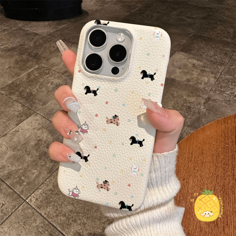 ใช้งานร่วมกับสําหรับ iPhone 15 14 13 12 11 Pro MAX X XR XS MAX 7 8 Plus การ์ตูนน่ารักสุนัขน้อยเคสโทรศัพท์ Soft