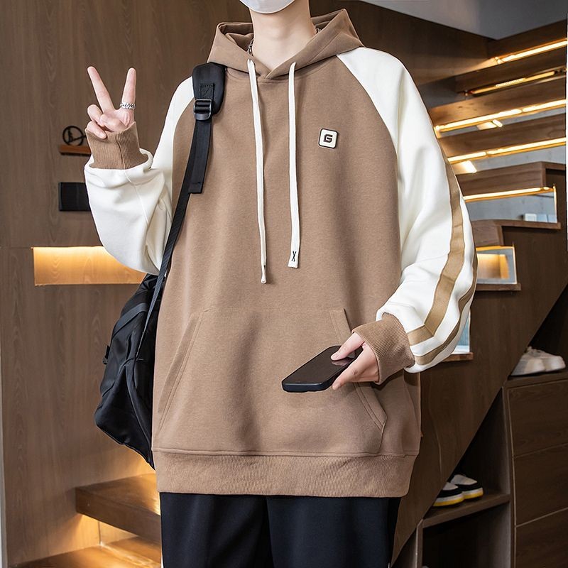 12岁15青少年学生春秋季连帽款卫衣男孩14潮牌帅气16大童连帽上衣12-year-old 15-year-old student spring and autumn hooded20250826