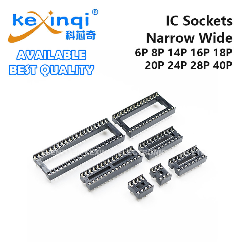(10 ชิ้น) IC ซ็อกเก็ตแคบกว้าง DIP6 DIP8 DIP14 DIP16 DIP18 DIP20 DIP24 DIP28 DIP40 Pin Connector