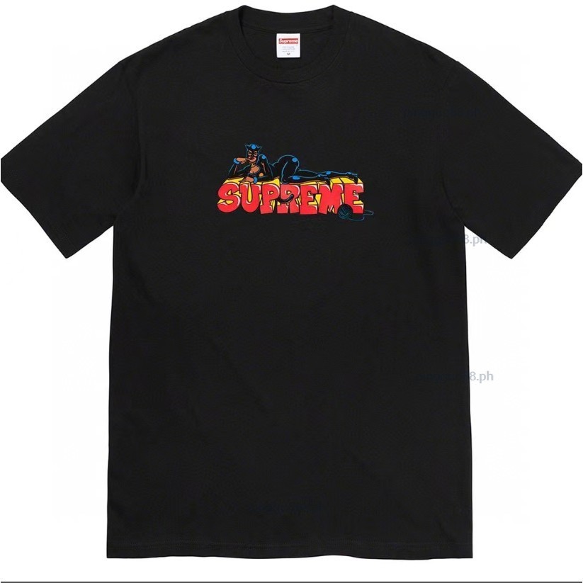 เสื้อยืดแขนสั้นพิมพ์ลายแมวลําลองคอกลมแฟชั่นสําหรับผู้ชายและผู้หญิงเยาวชนถนนสูง