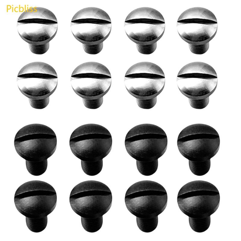 Picbliss 8 ชิ้น 416 สแตนเลสสตีล Slotted สกรู Bolts Kit เปลี่ยนสําหรับ 1911 Grips