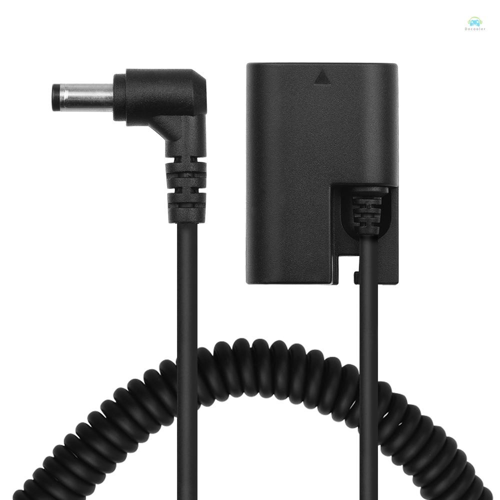 Yb2 อะแดปเตอร์ Andoer LP-E6 Dummy แบตเตอรี่ DC Coupler Connector ฤดูใบไม้ผลิสายเปลี่ยนแบตเตอรี่สําหร