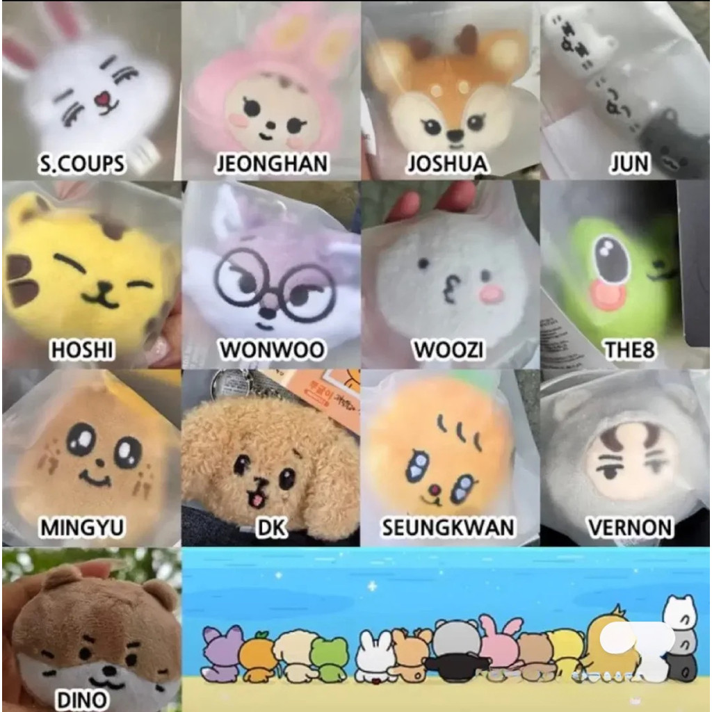 Kpop SVT Seventeen ตุ๊กตาพวงกุญแจกระเป๋า Charm จี้ JEONGHAN JOSHUA JUN S.COUPS Idol ตุ๊กตาอุปกรณ์ต่อพ่วง