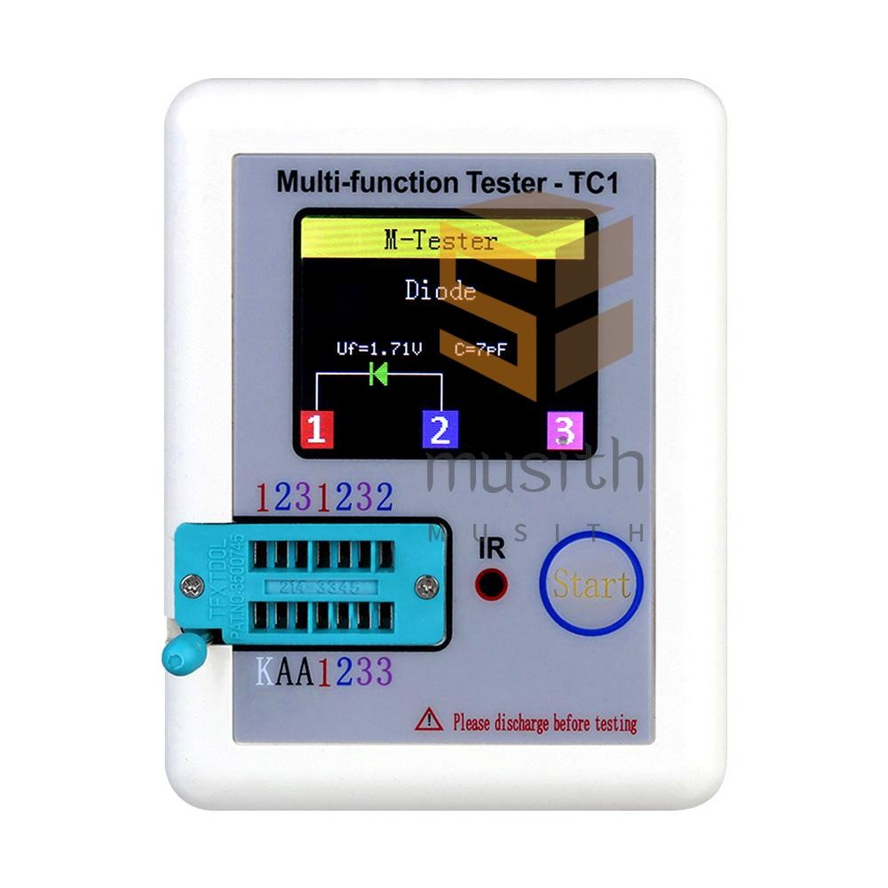 จอแสดงผลที่มีสีสันเครื่องทดสอบทรานซิสเตอร์ Multi-functional TFT Backlight Didoe Triode Capacitance R