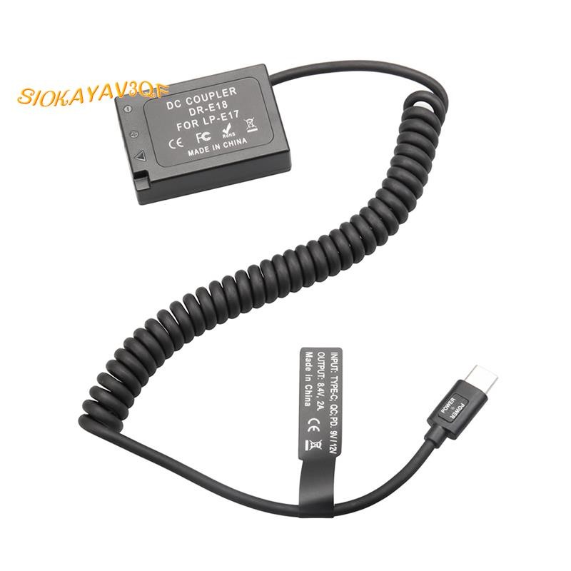 -E18 Lp-e17 -E18 Dummy Coupler แบตเตอรี่อะแดปเตอร์กล้องสําหรับ 850D 800D 760D 750D 77D T6I T6S T7I X9I