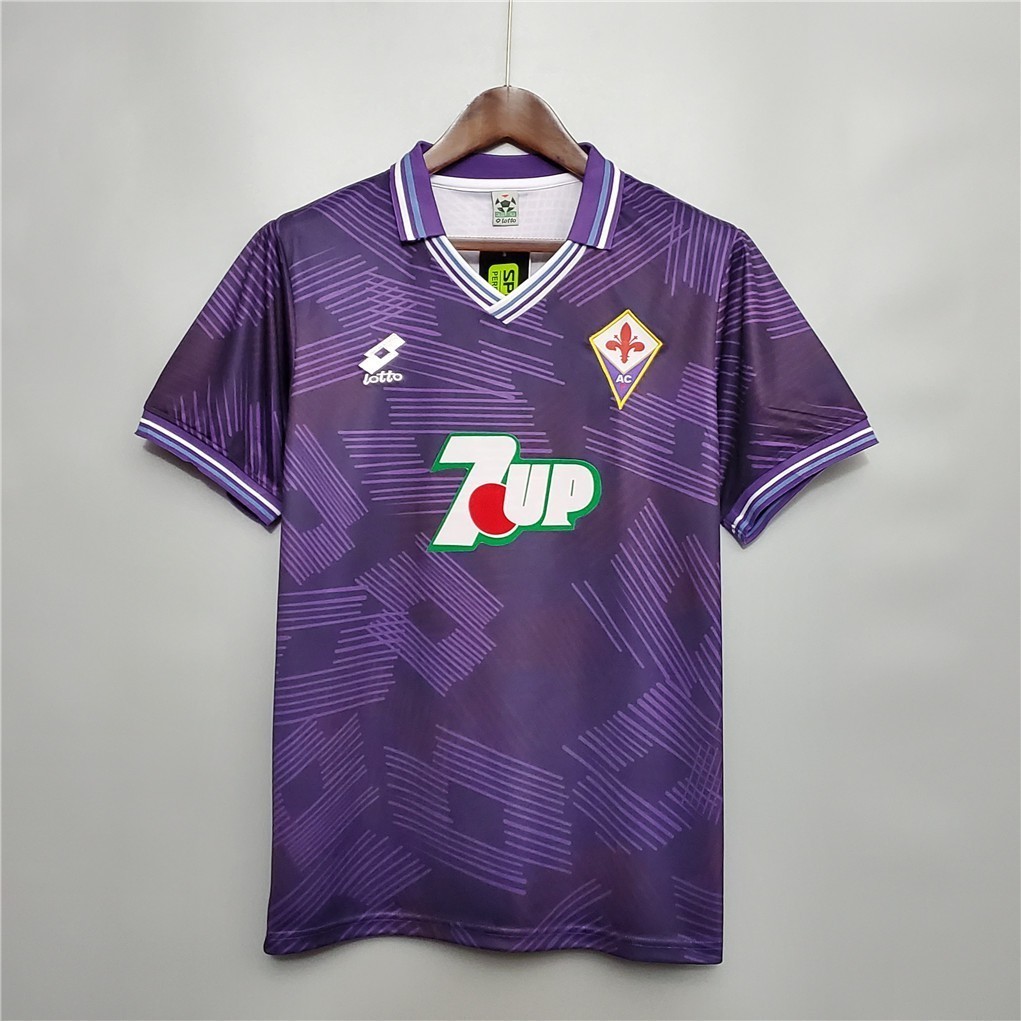 1992-993 Fiorentina Home Away Retro Soccer Jersey Football Vintage Shirt Classic Kit