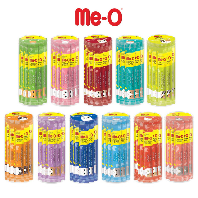 Me-O Cat Creamy Treats (15g.x36ซอง) ขนมแมวเลีย Meo มีโอ ครีมมี่ ทรีต มี 11 รสชาติ