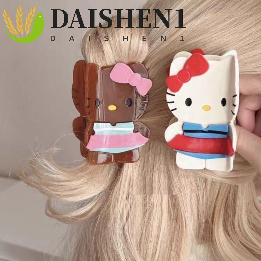 Daishen1 กิ๊บติดผม ลายการ์ตูนแมวคิตตี้น่ารัก สําหรับเด็กผู้หญิง