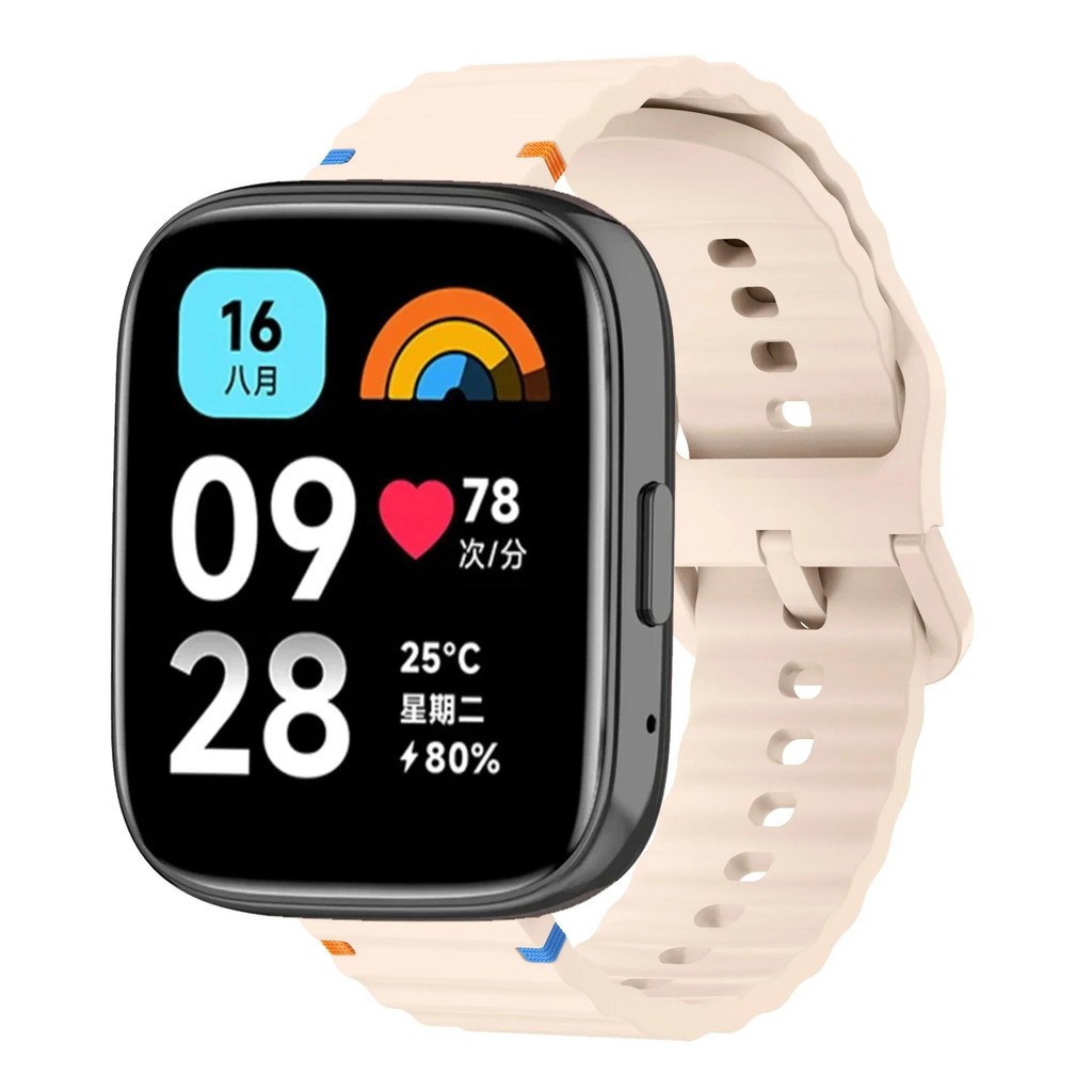สายซิลิโคนสําหรับเล่นกีฬาสําหรับ Xiaomi Redmi Watch 5 Active 22 มม.สร้อยข้อมือสําหรับ Redmi Watch 3 Active 3 Lite Band อุปกรณ์เสริม