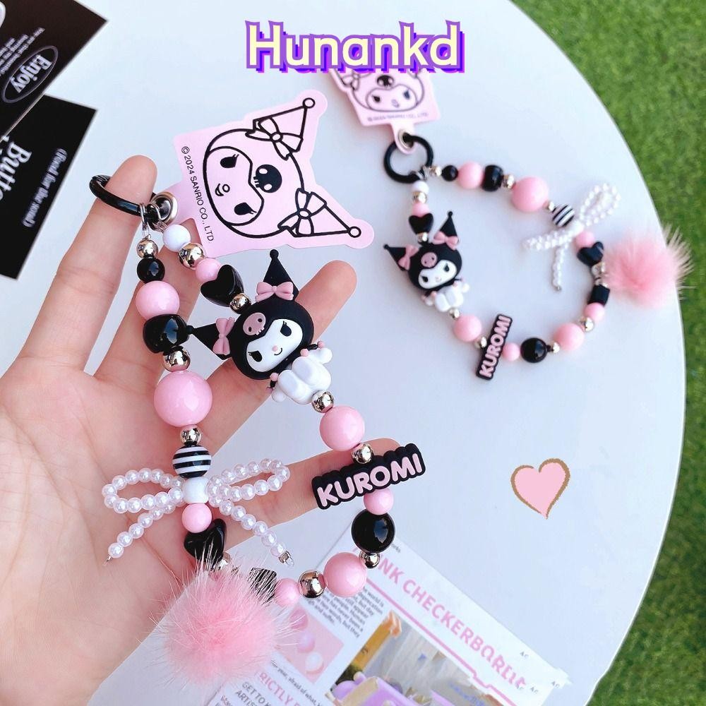 Huan Sanrio สายคล้องโทรศัพท์มือถือ, เชือกเสน่ห์โทรศัพท์ป้องกันการสูญหายที่มีสีสัน, จี้ Kuromi My Melody Cup Lanyard