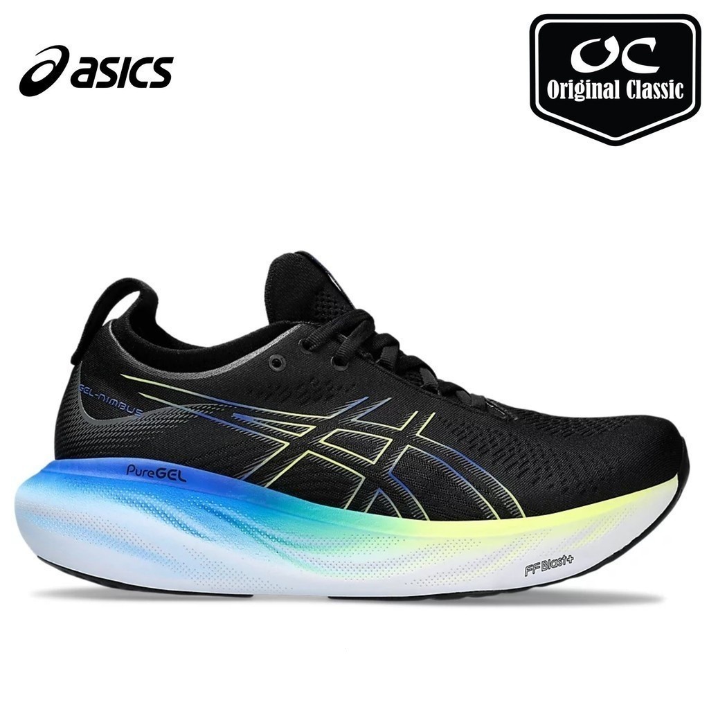 Asics Men's Running GEL-Nimbus 25 Extra Wide-black/glow YELLOW mujp ZS9N