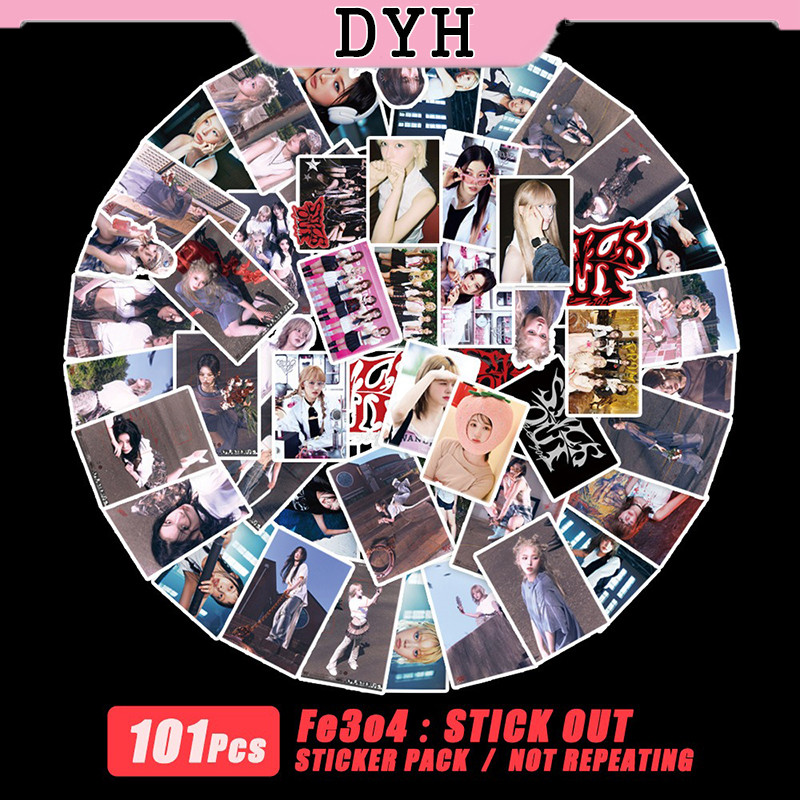 101 ชิ้น/เซ็ต NMIXX สติกเกอร์ KPOP 2024 Fe3O4 STICK OUT สติกเกอร์ภาพ DIY ไดอารี่กระเป๋าเดินทางสติกเกอร์
